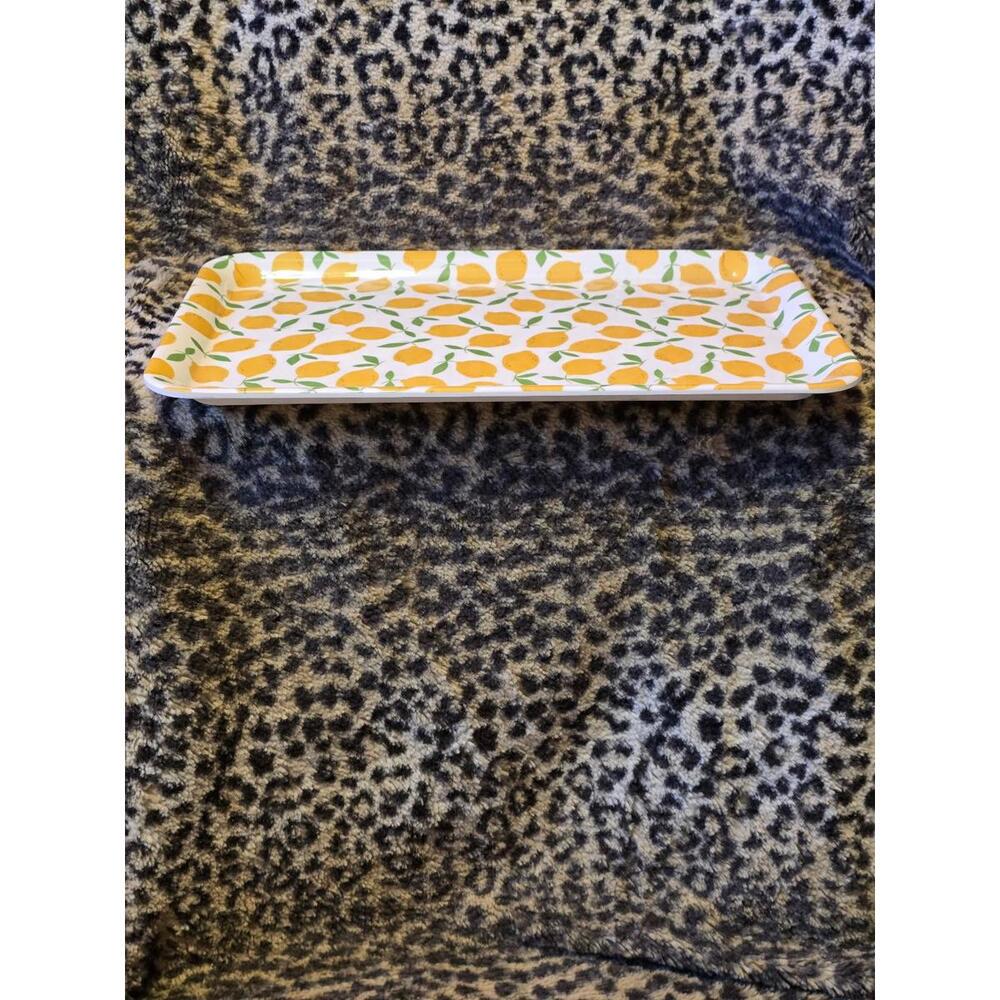 To The Market Lemon Squeeze 12” x 7.5” Melamine Lemon Print Tray - Picture 2 of 4